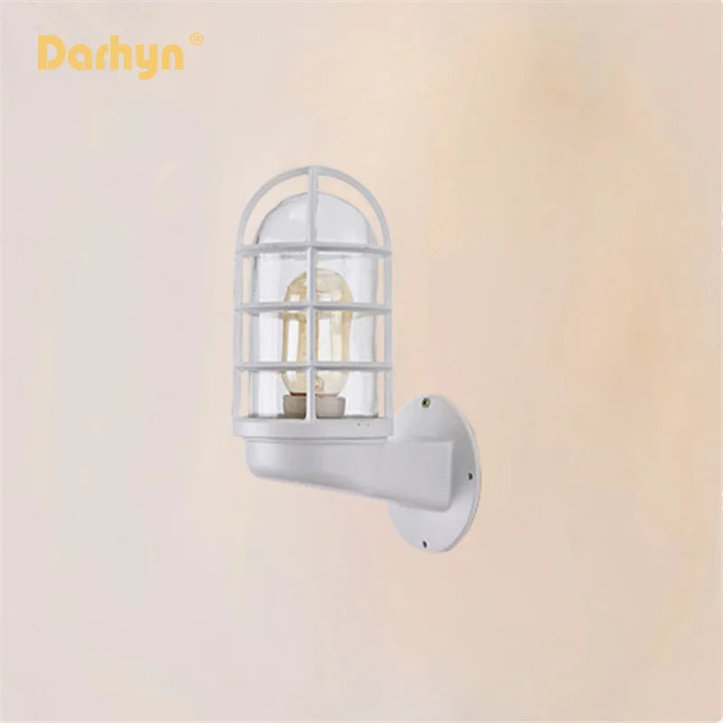 Applique murale led en verre rétro étanche pour extérieur et intérieur - vue 6 sur 9