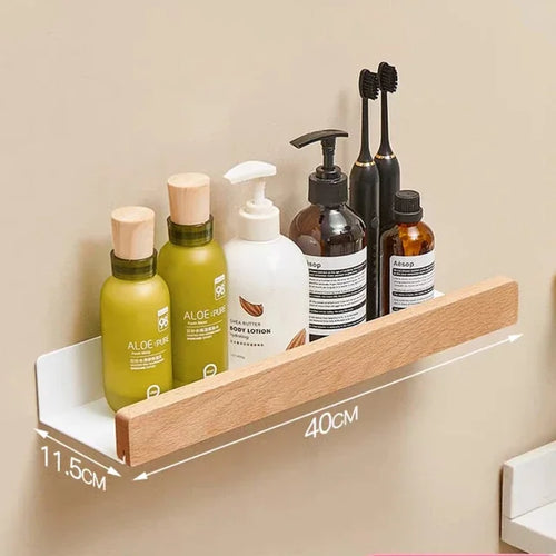 repisas,Bathroom shelf Storage rack,non perforated vanity Shelf Wall-Mounted Storage rack wall mounted bathroom organizer toilet - vue 13 sur 14