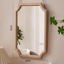 miroir vintage en bois massif pour maquillage étanche et antirouille