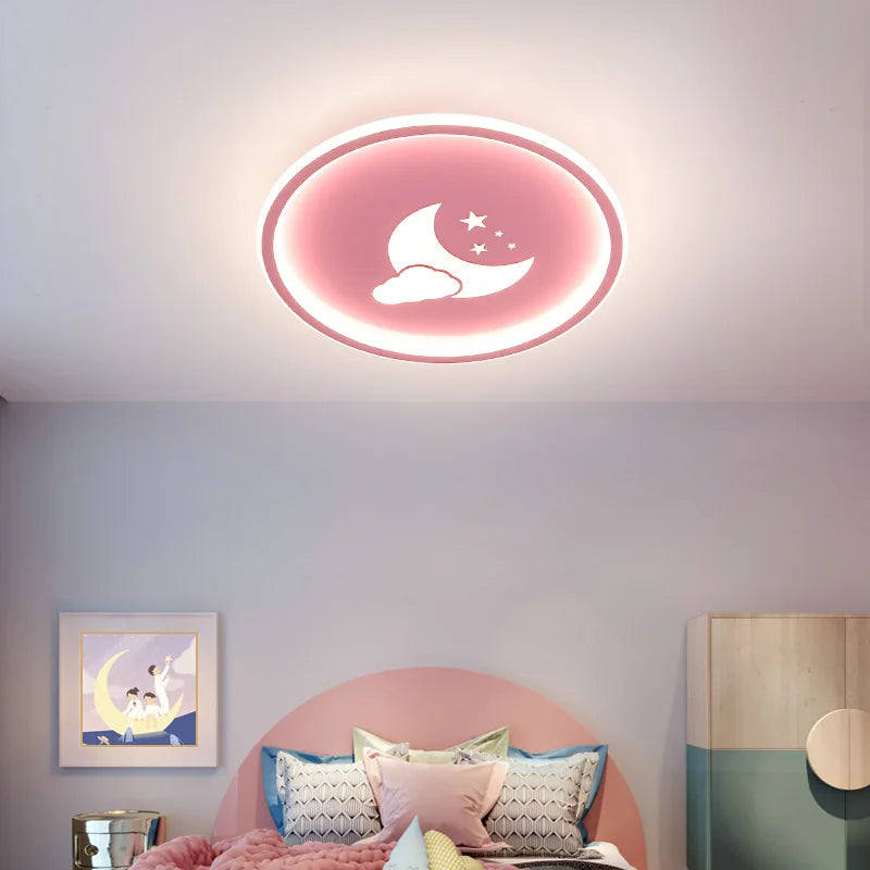 plafonnier led nordique dessin animé lune nuage créatif pour enfants - vue 5 sur 12