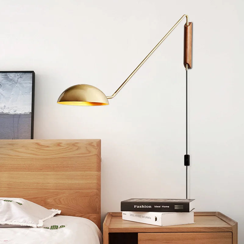 Applique murale design minimaliste moderne salon chambre bras rotatif lampe de chevet créative lumière LED lampes de lecture d'étude réglables - vue 3 sur 10