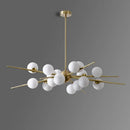 lustre moderne led en verre boule pour décoration maison