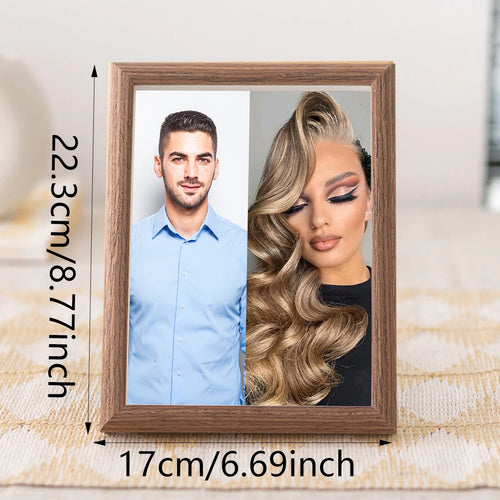 Personalized wooden photo frames, custom photo frame ornaments, simple holiday gifts indoors, commemorate precious memories - vue 13 sur 15