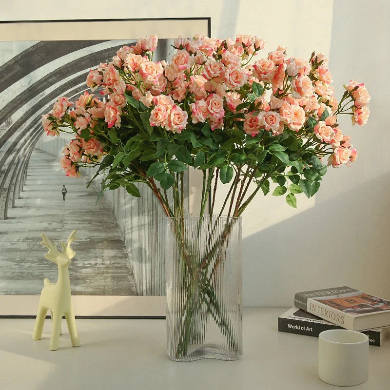 fleurs artificielles roses pour décoration de mariage élégante - vue 6 sur 9