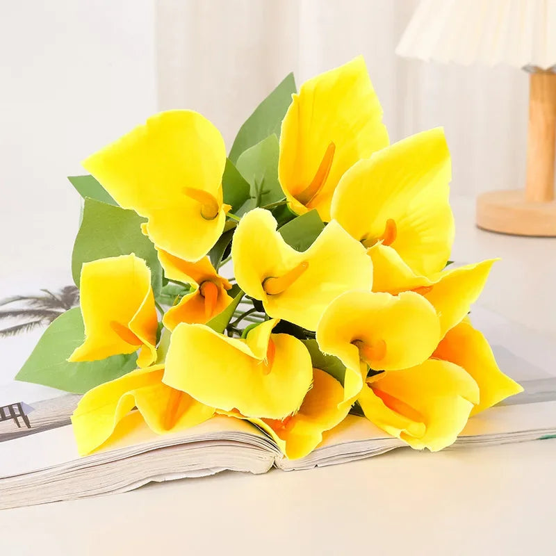 bouquet de lys calla artificiels pour décoration d'événements festifs - vue 3 sur 12