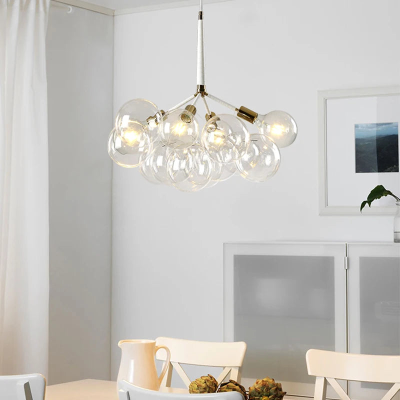 suspension moderne en verre pour décoration intérieure élégante - vue 5 sur 24