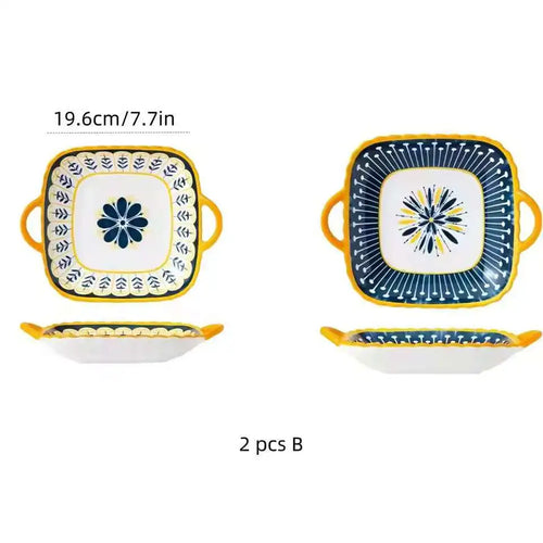 Assiettes japonaises en céramique relief 20 cm