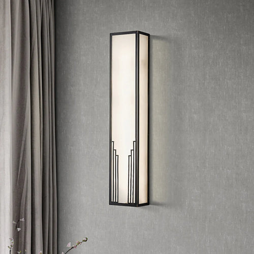 applique murale en marbre et cuivre style chinois pour décoration hôtel - vue 3 sur 7