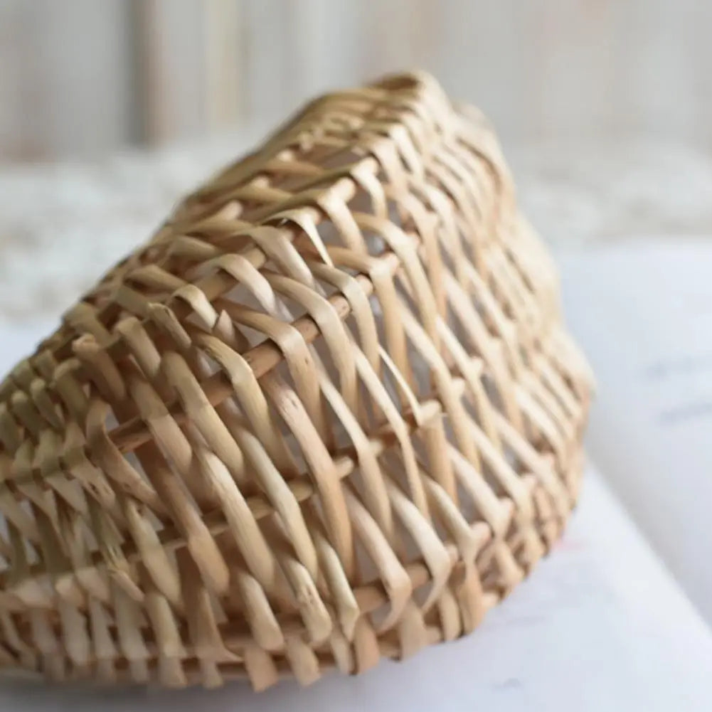 panier à fleurs en rotin demi-lune avec poignée pour pique-nique et déco - vue 6 sur 7