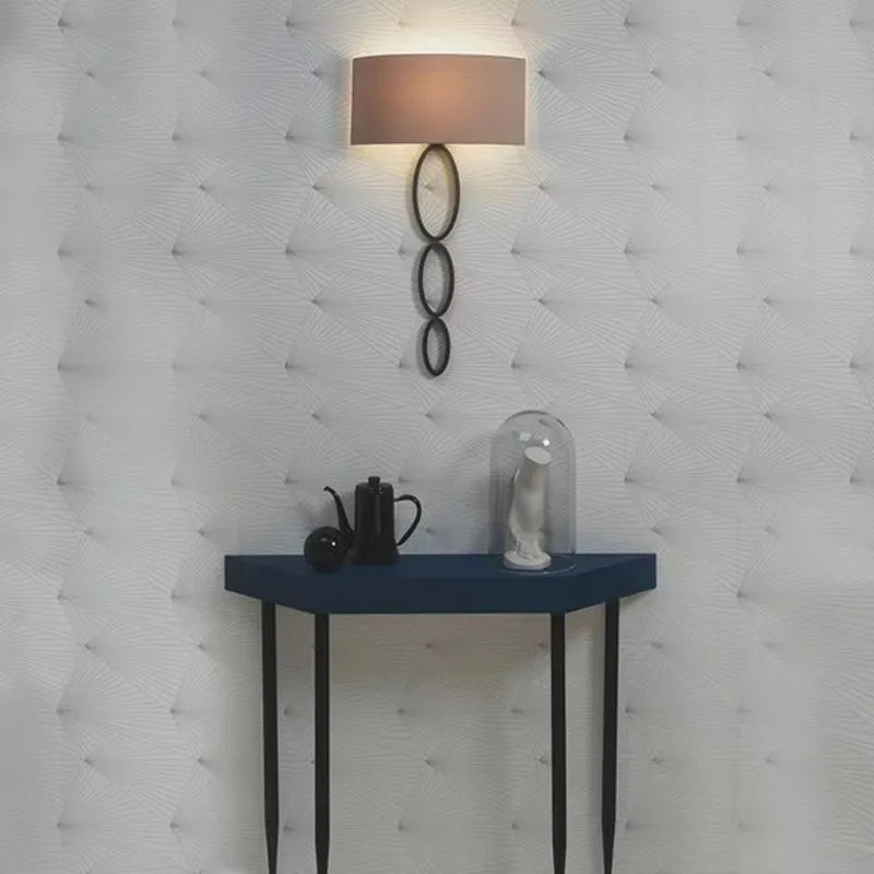 applique murale caserta cercle design en tissu pour décoration intérieure - vue 3 sur 15