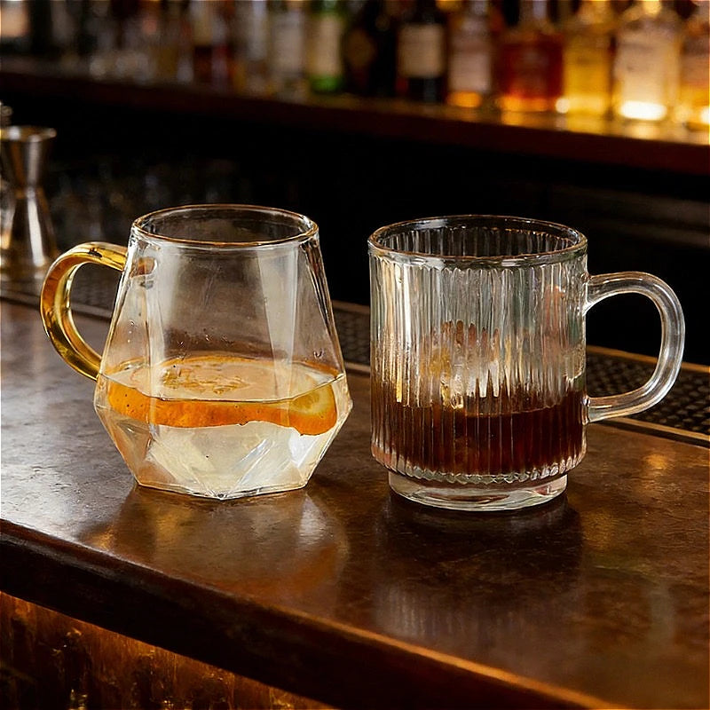 Verres élégants en verre transparent style cocktail polyvalent