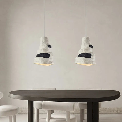 Nordic LED wabi sabi minimalist chandelier for bar, restaurant, guest house - vue 3 sur 10
