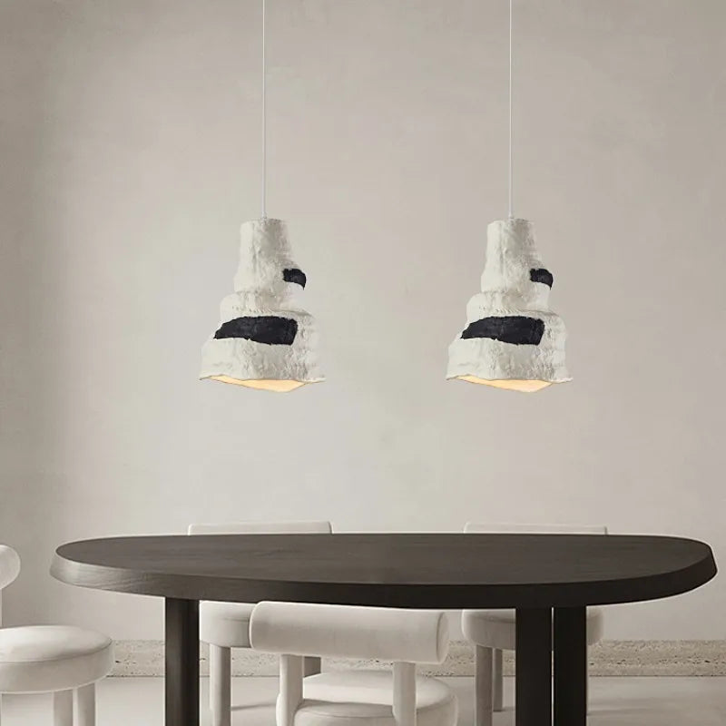 Nordic LED wabi sabi minimalist chandelier for bar, restaurant, guest house - vue 2 sur 10
