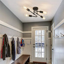Black ceiling light with 4 rounded arms