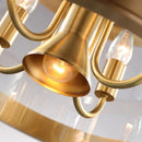 lustre moderne en cuivre doré style européen pour intérieur luxueux