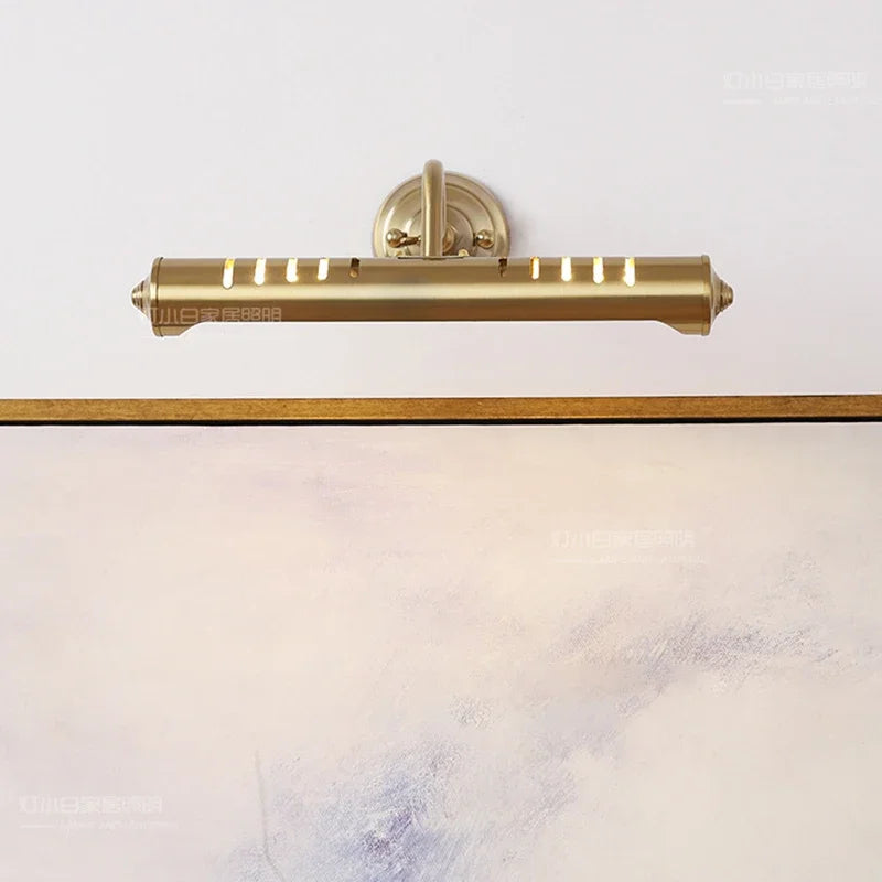 Decorative brass wall light in minimalist Japanese retro style - vue 5 sur 8