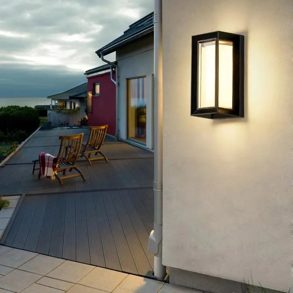 Applique murale extérieure Led moderne Ip65 étanche porche balcon jardin extérieur applique lumières Villa terrasse maison luminaires - vue 2 sur 7