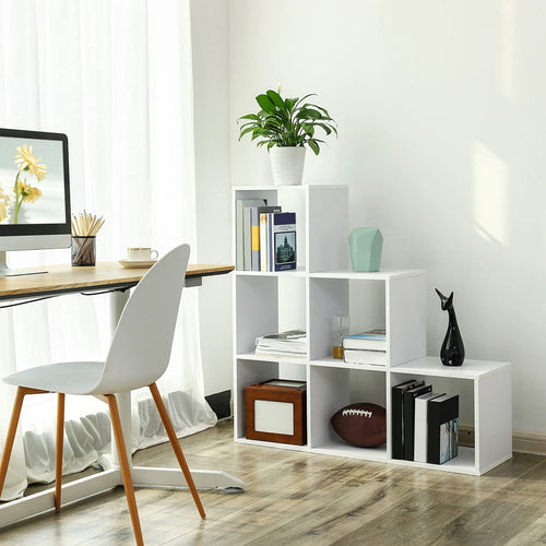 VASAGLE Stair Shelf, Bookcase, Step Shelf, Standing Shelf, with 6 Cubes, Ladder Shelf, Room Divider, Cube Shelf - vue 5 sur 8