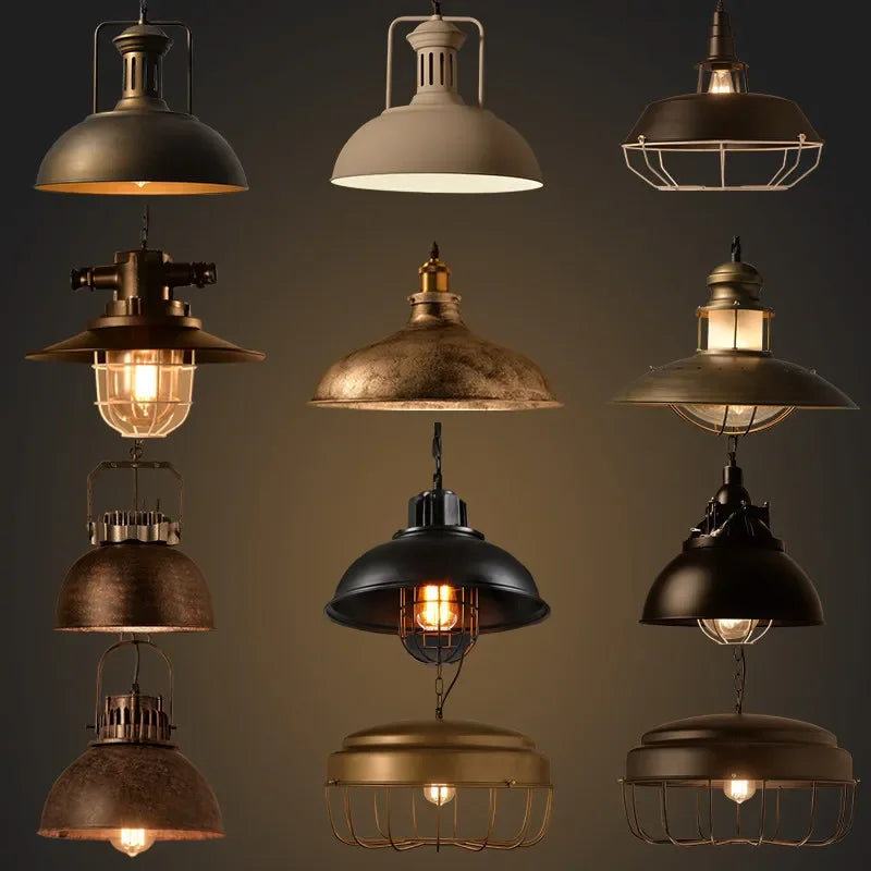 Suspension rétro de Style industriel lampe suspendue Vintage avec ampoule Led E27 dortoir salle à manger cuisine Bar - vue 3 sur 23