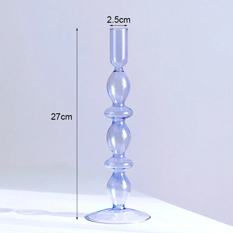bougeoir en verre européen pour décoration et mariage - vue 18 sur 30