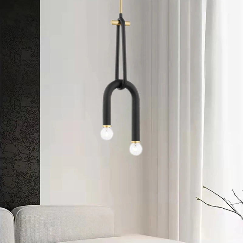 lustre créatif à 2 ampoules hauteur réglable - vue 5 sur 8