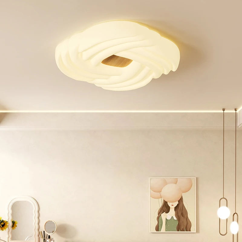 plafonnier intérieur led moderne style crème pour chambre enfant - vue 4 sur 8