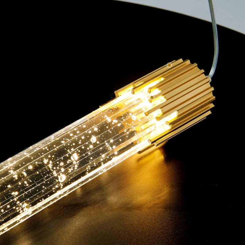 Luminaires suspendus modernes barre de LED en cristal lampes de chevet suspendues salon chambre éclairage intérieur créatif décor à la maison barre - vue 4 sur 8