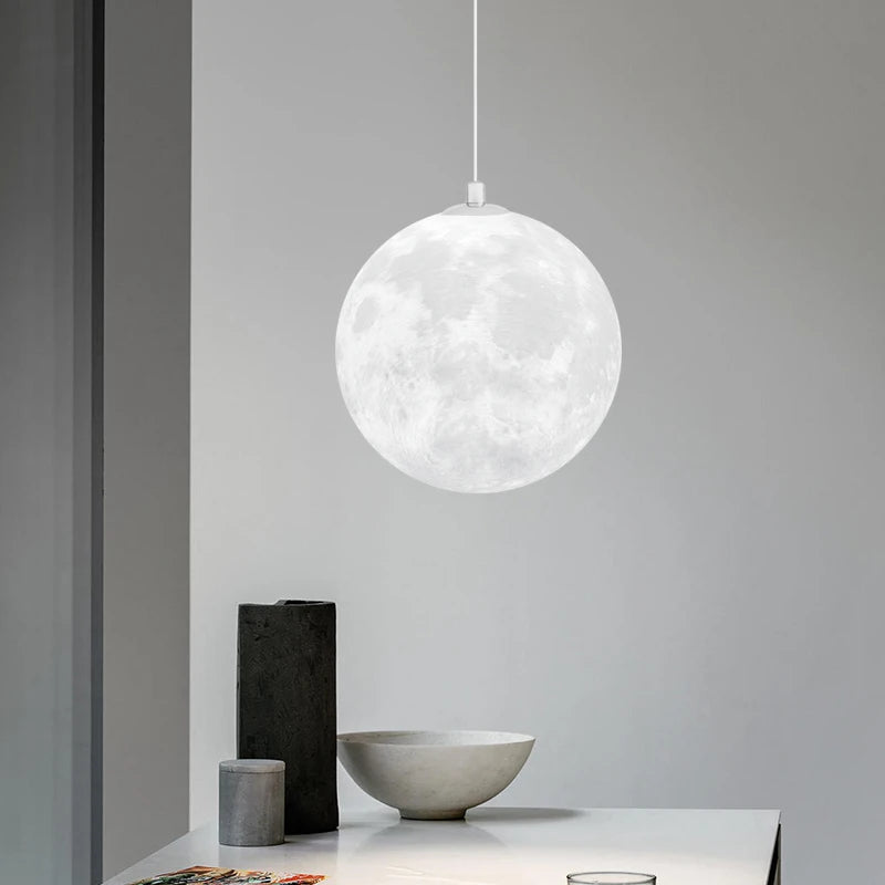 lustre nordique 3d imprimé lune pour enfants personnalisé - vue 4 sur 11