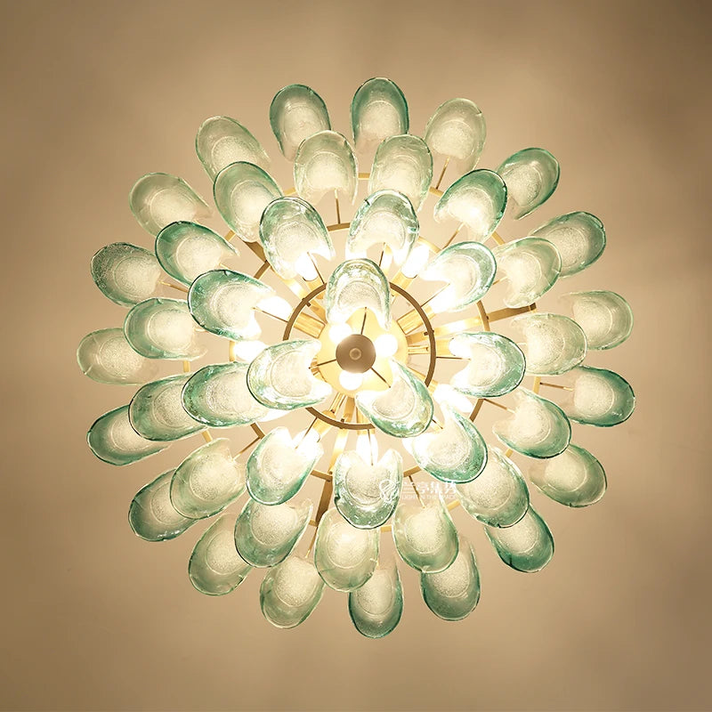 Modern Luxury Hardware Glass Chandelier Suitable for Villa Living Room Art Exhibition Hall, Hotel Bedroom Decoration Lighting - vue 5 sur 9