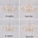lustre rétro en fer forgé style campagnard américain pour décoration intérieure