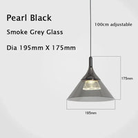Plafonnier LED suspendu en aluminium et verre