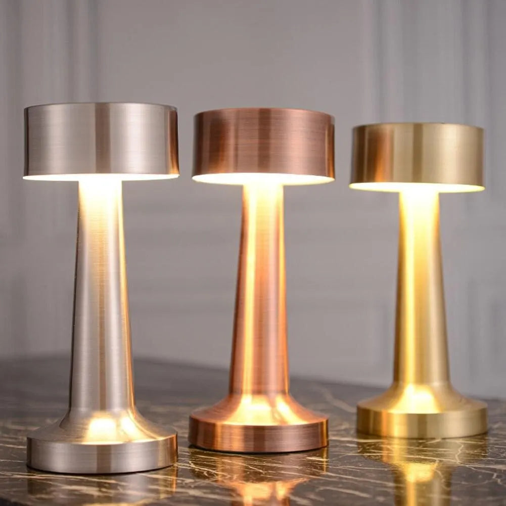 lampe de Table LED rétro capteur tactile Rechargeable - vue 3 sur 9