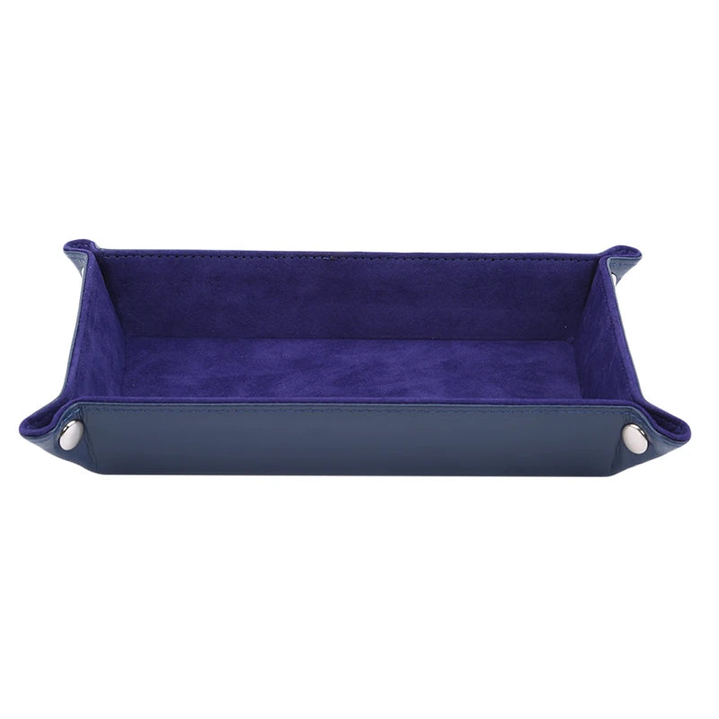 plateau de rangement pliable en cuir pour jeux et objets divers - vue 11 sur 12
