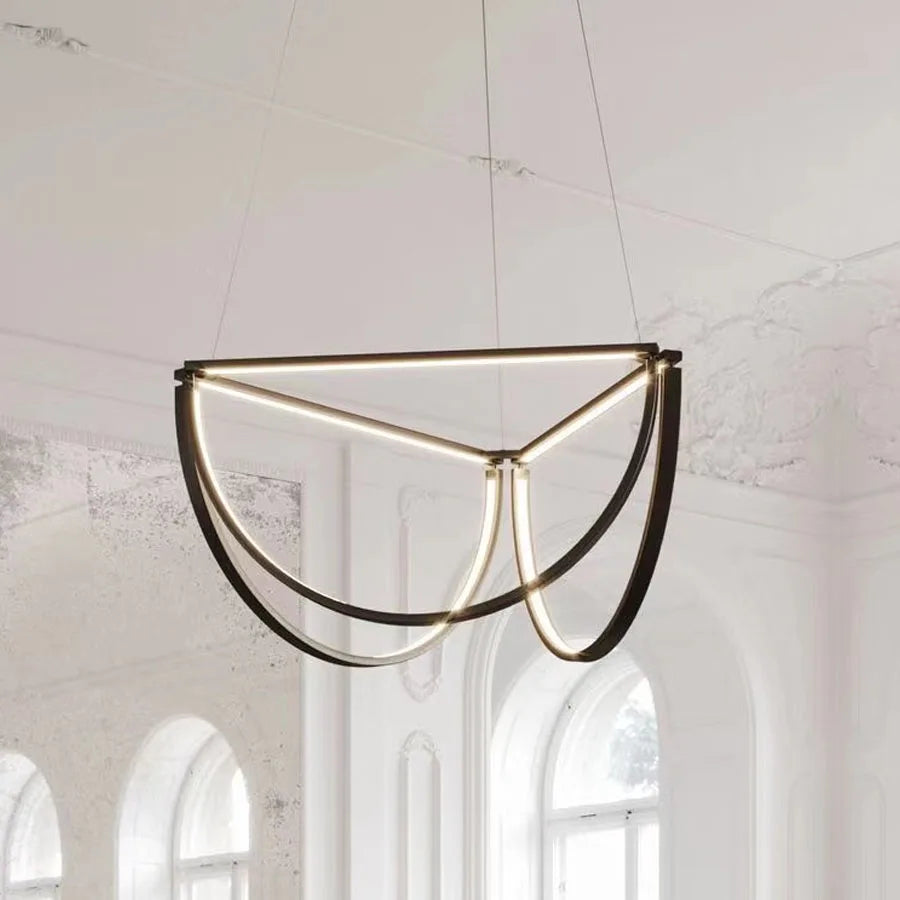 lustre led minimaliste à intensité variable tendance éclairage intérieur - vue 6 sur 9