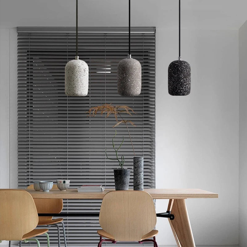 suspension moderne en ciment industriel led nordique - vue 5 sur 9