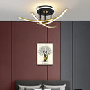 Modern minimalist high-end LED strip chandelier nordic Italian style