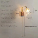 Japanese vintage wooden wall light minimalist LED lamp