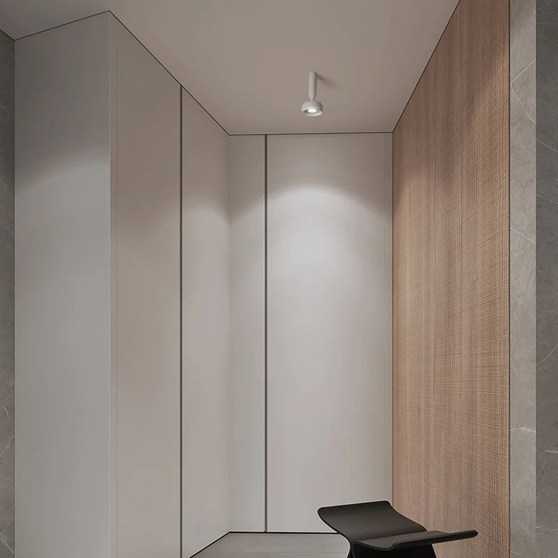 Plafonnier led minimaliste blanc/noir - vue 3 sur 12
