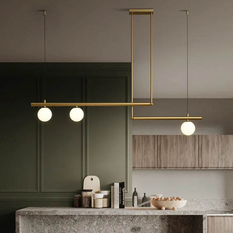 lustre moderne minimaliste suspension linéaire créative pour intérieur - vue 5 sur 15
