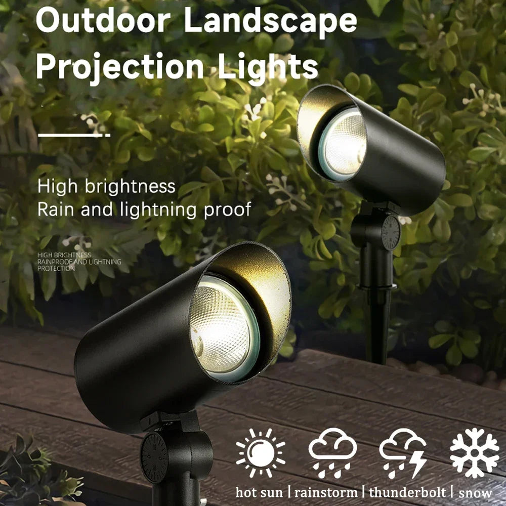 Waterproof outdoor LED spotlights for garden and tree lighting - vue 2 sur 10