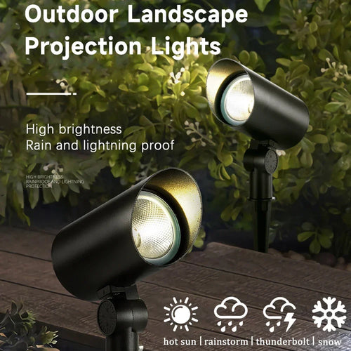 Waterproof outdoor LED spotlights for garden and tree lighting - vue 2 sur 10