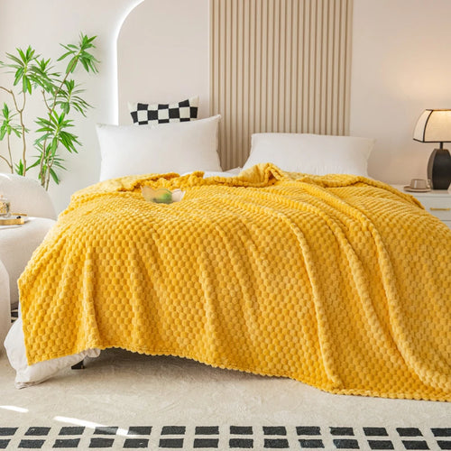 plaid à carreaux doux chaud moelleux salon canapé