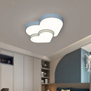 Modern minimalist LED ceiling light with star and heart decor