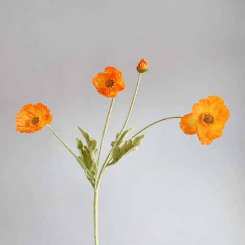 fausses fleurs de pavot en soie pour décorations de mariage et fêtes