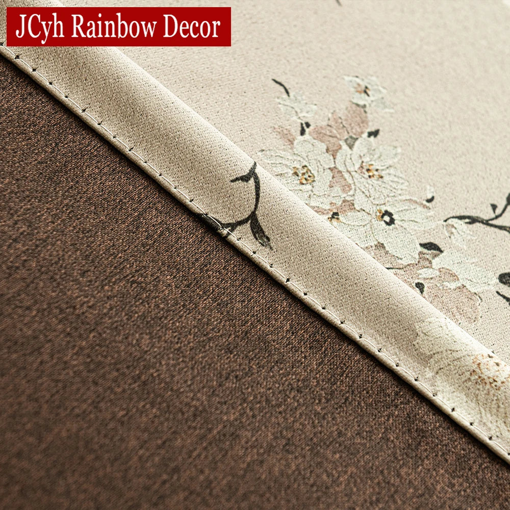 Rideau occultant floral moderne pour salon et chambre - vue 5 sur 7