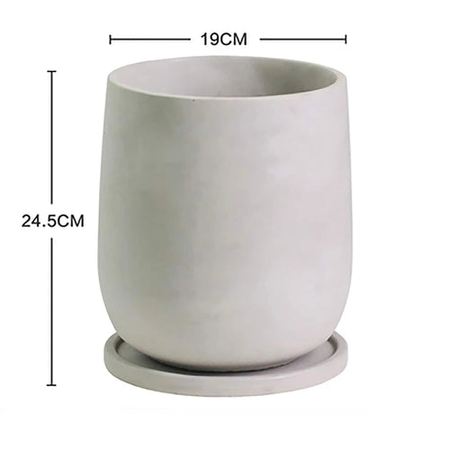 Creative Nordic simple Flowerpot Concrete Silicone Mold green plant Gardening Cement    round flowerpot  silicone mold - vue 9 sur 9