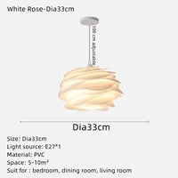 lustre romantique en acrylique design danois décoratif pour intérieur