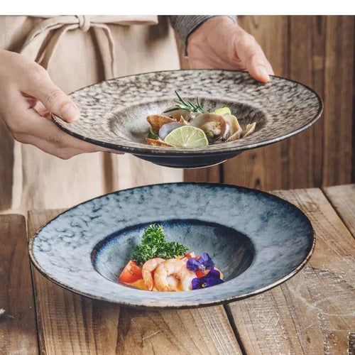 Assiettes ceramique style japonais pour sushi et pâtes