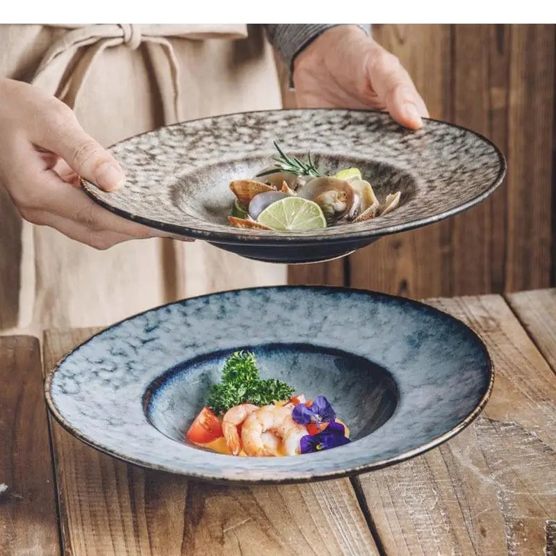 Assiettes ceramique style japonais pour sushi et pâtes - vue 4 sur 7