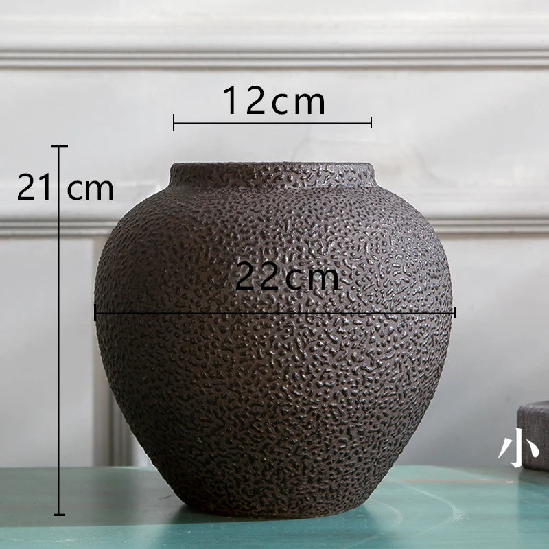 vase en céramique vintage style européen et chinois moderne - vue 7 sur 15